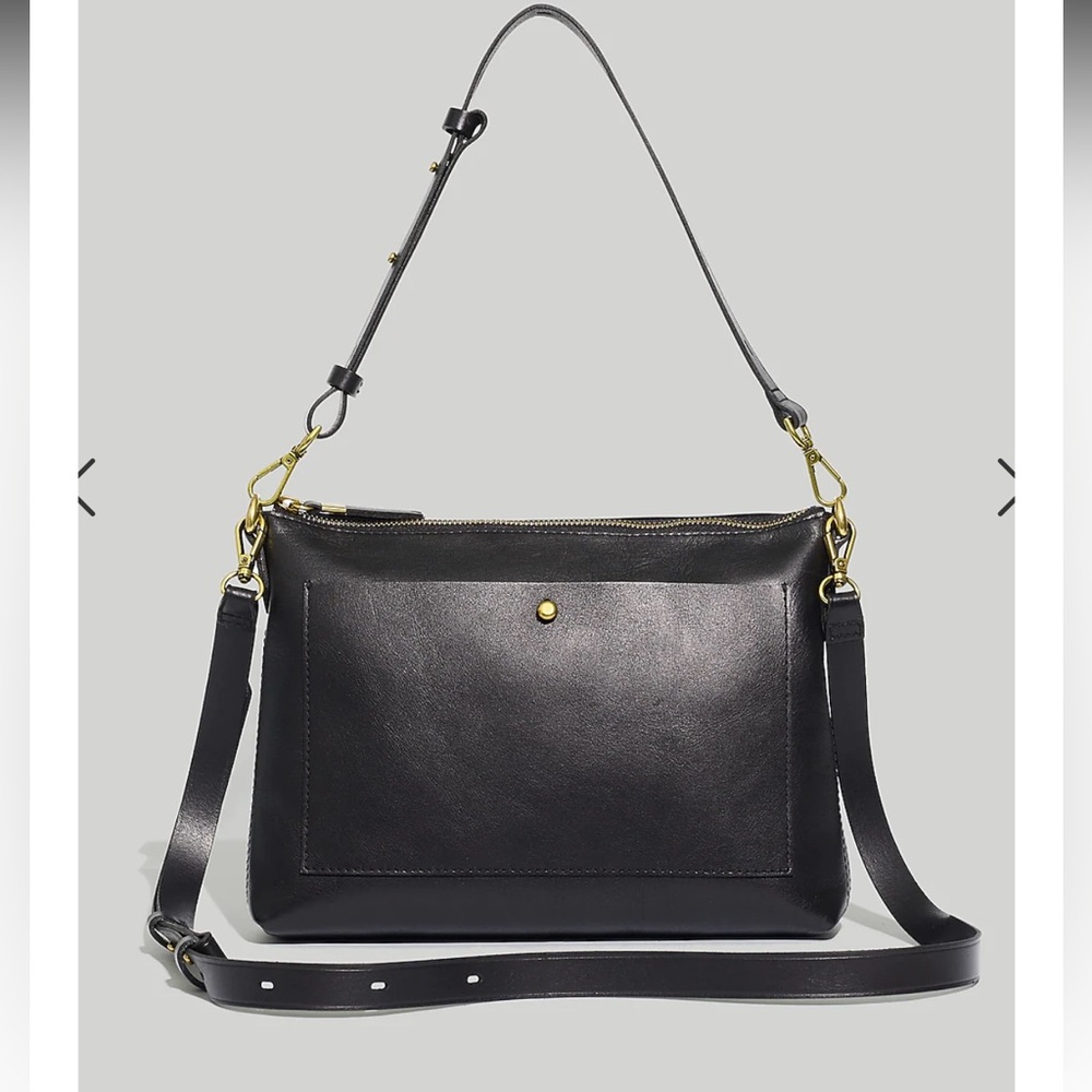 Madewell - Leather Shoulder / Crossbody Bag Black
